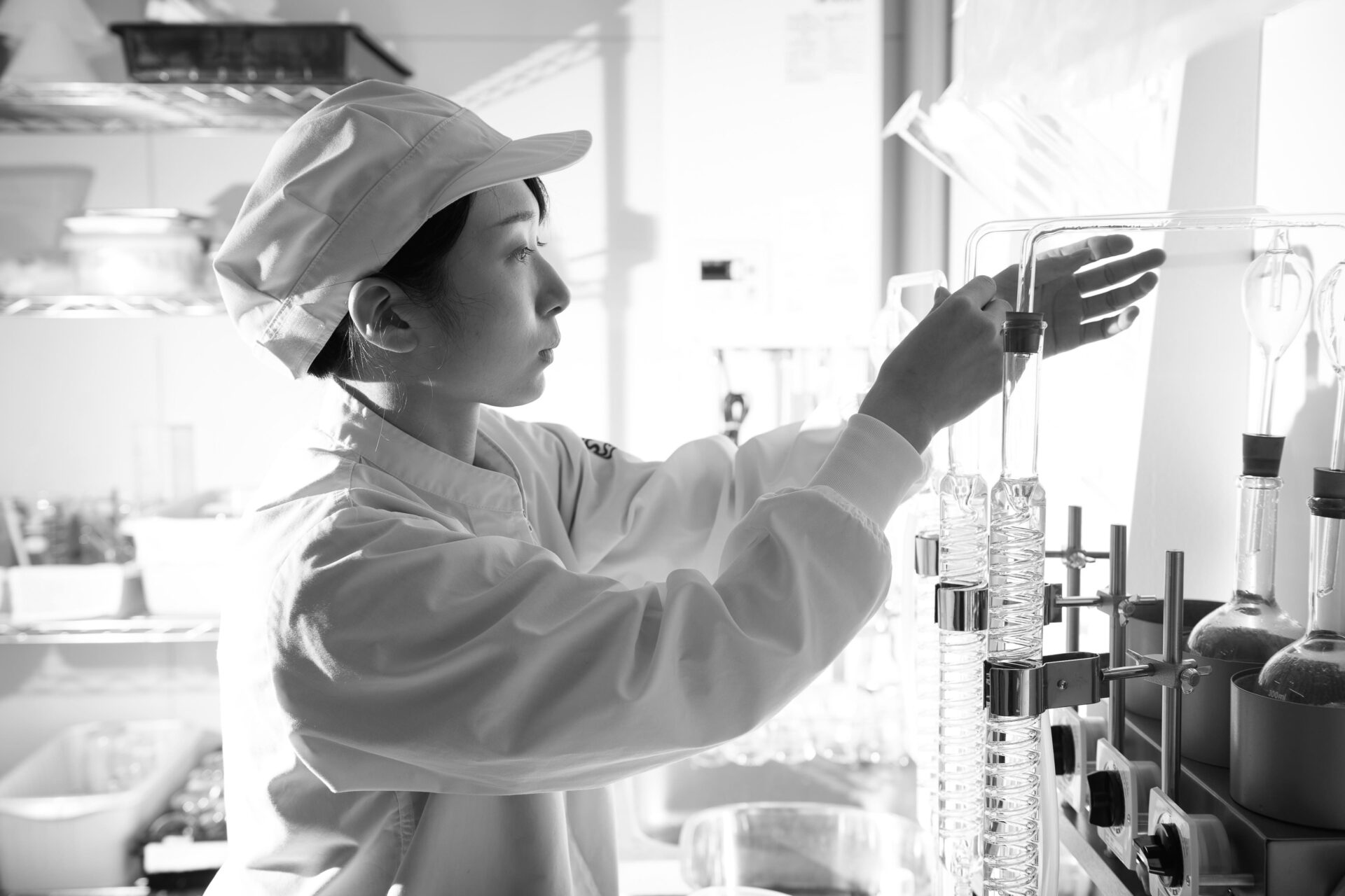 woman making sake